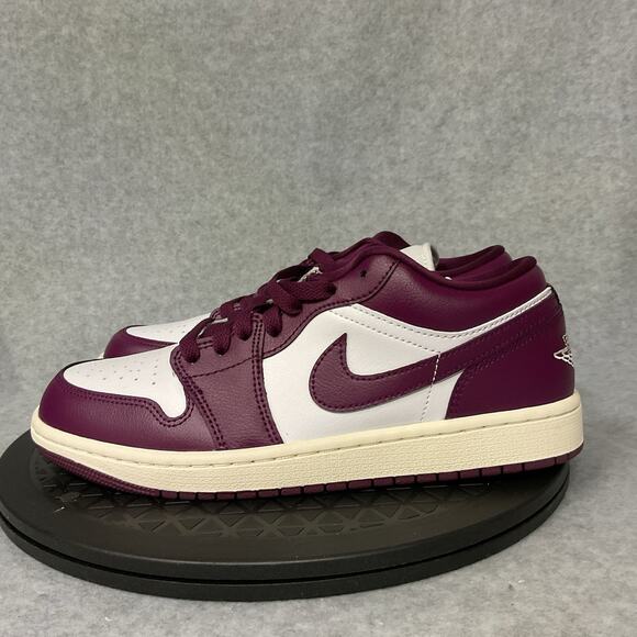 Nike Air Jordan 1 Low White-Bordeaux-Sail Womens Sz 8.5 [DC0774-161] - Picture 3 of 6